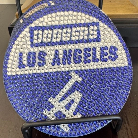 ⚾ Handcrafted LA Dodgers Diamond Art Coasters - Set of 4 - Picture 2 of 6